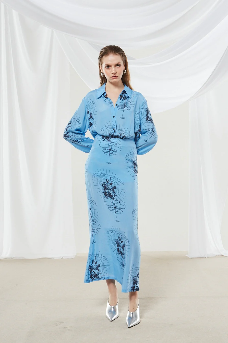 Ananke cupro printed skirt - Image 10