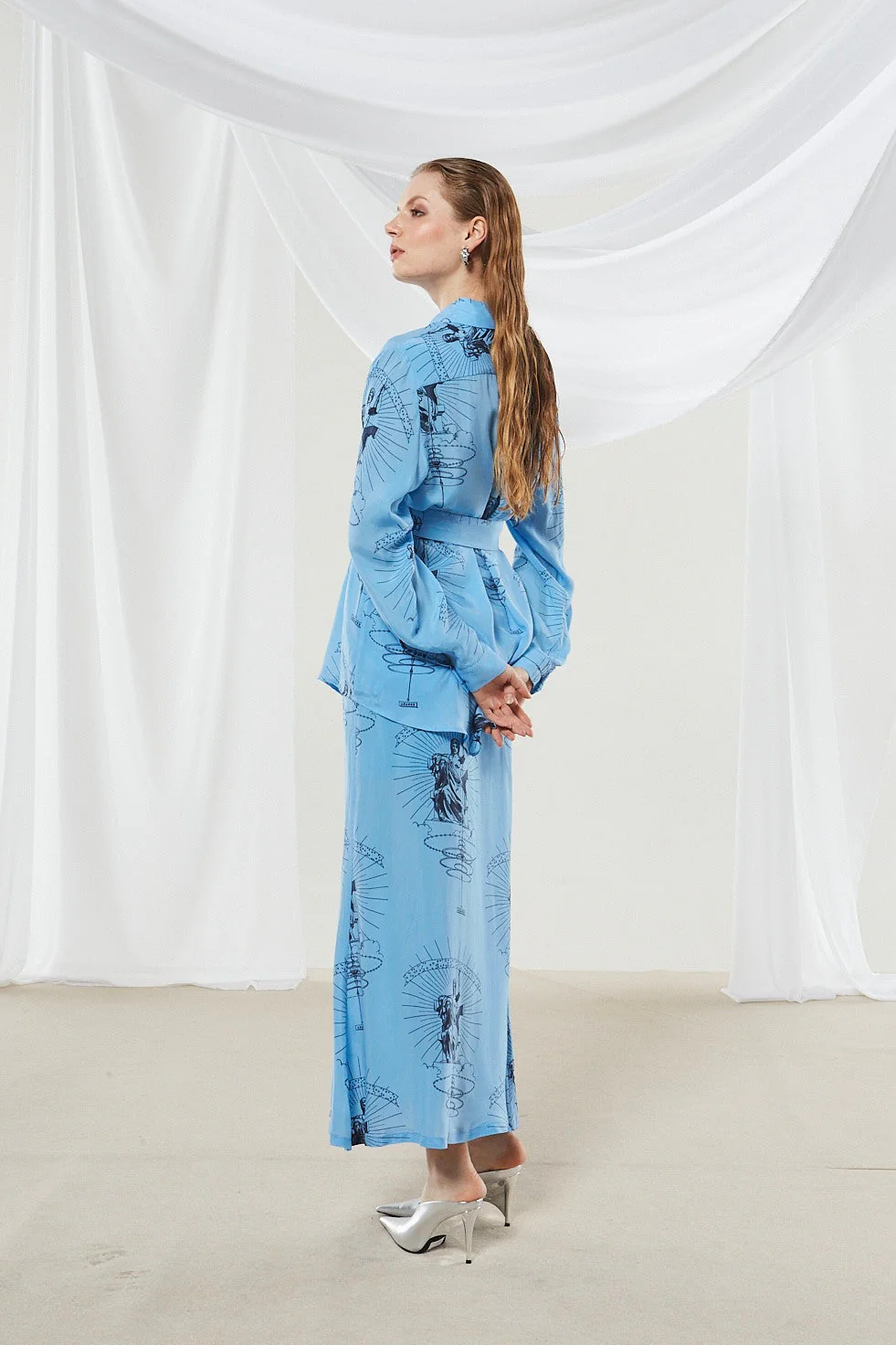Ananke cupro printed skirt - Image 4