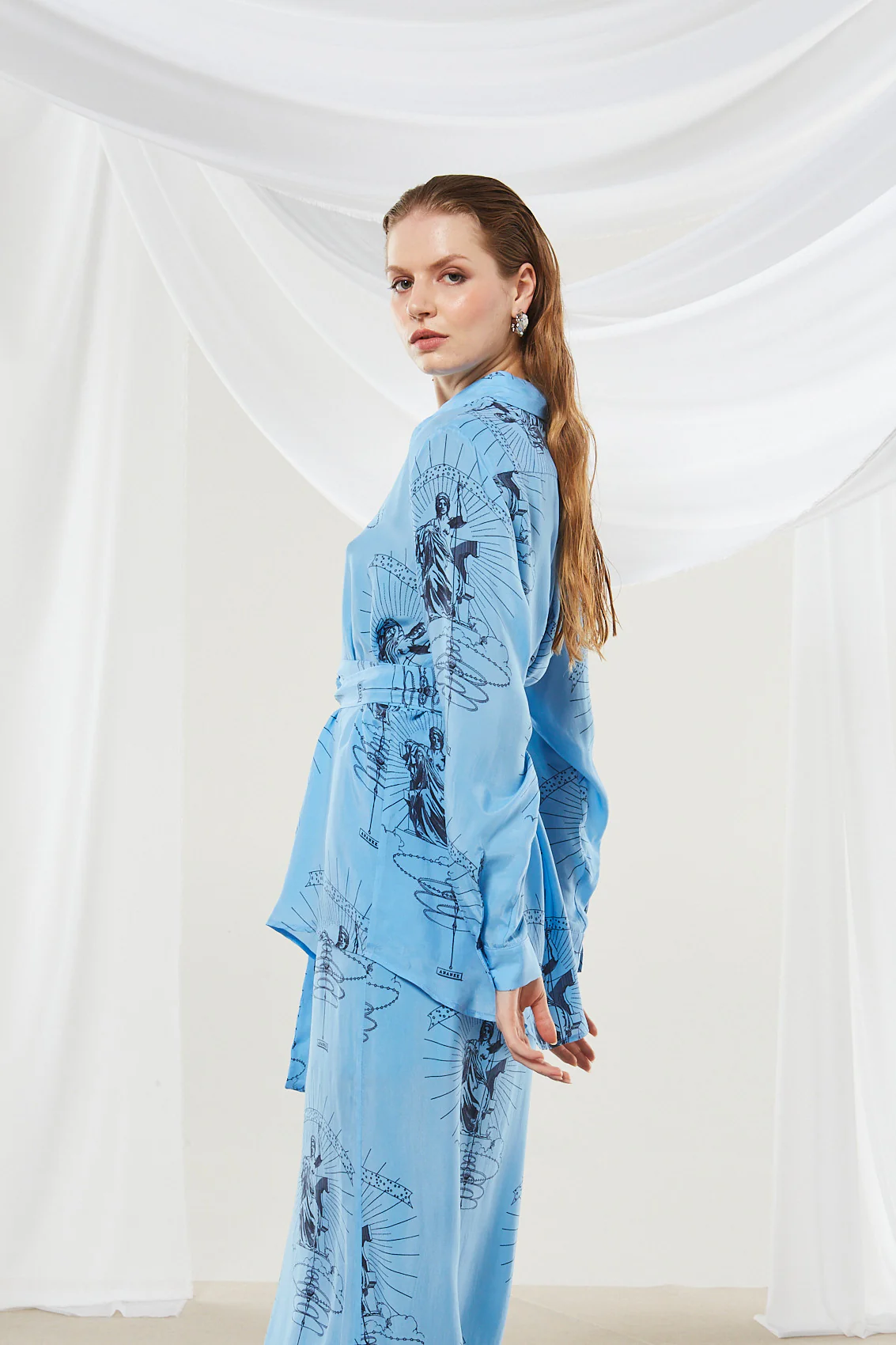 Ananke cupro printed skirt - Image 7