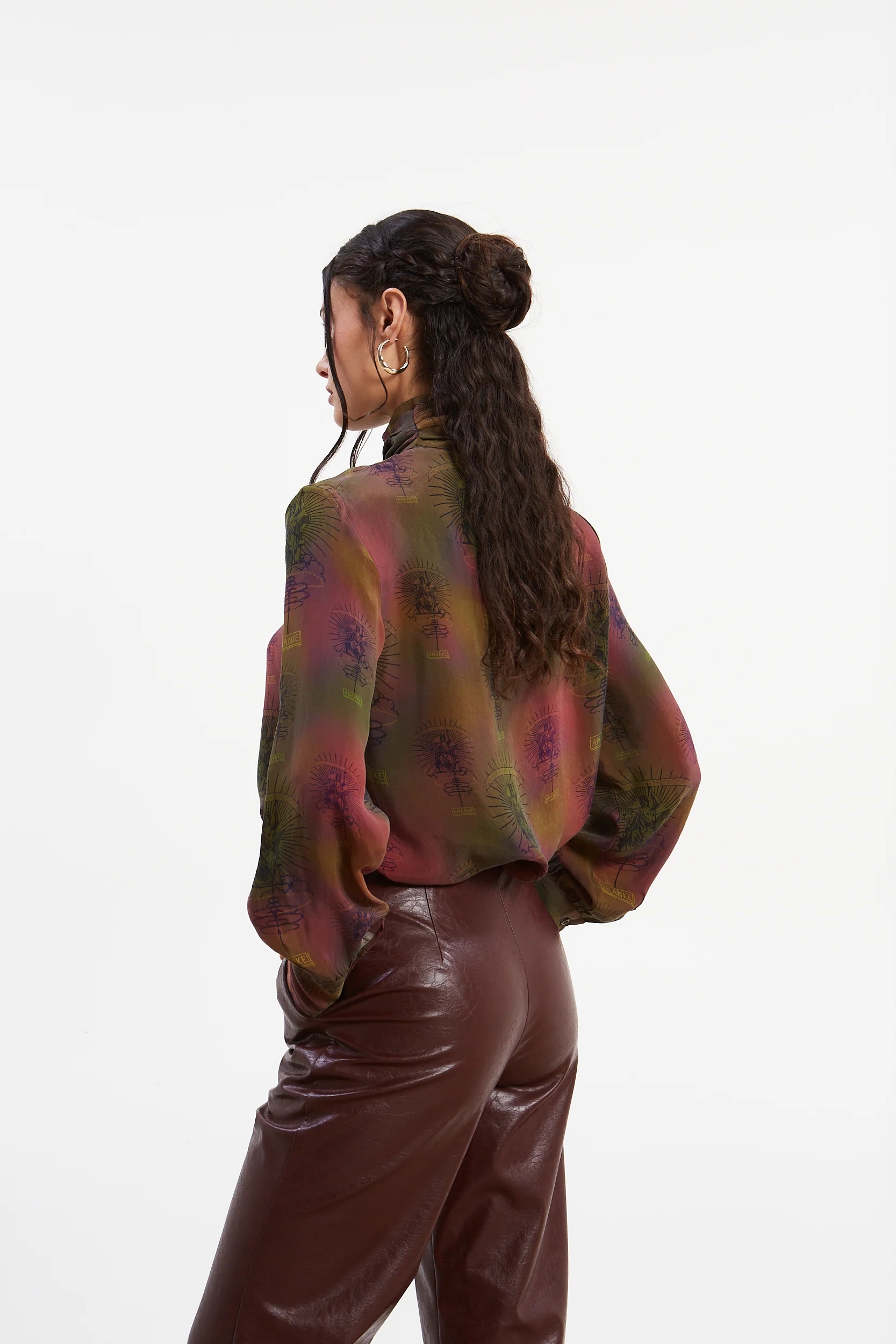 Ananke cupro tie neck top - Image 4