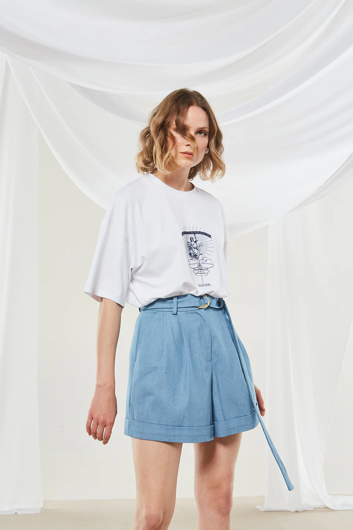 Ananke goddess white t-shirt - Image 6
