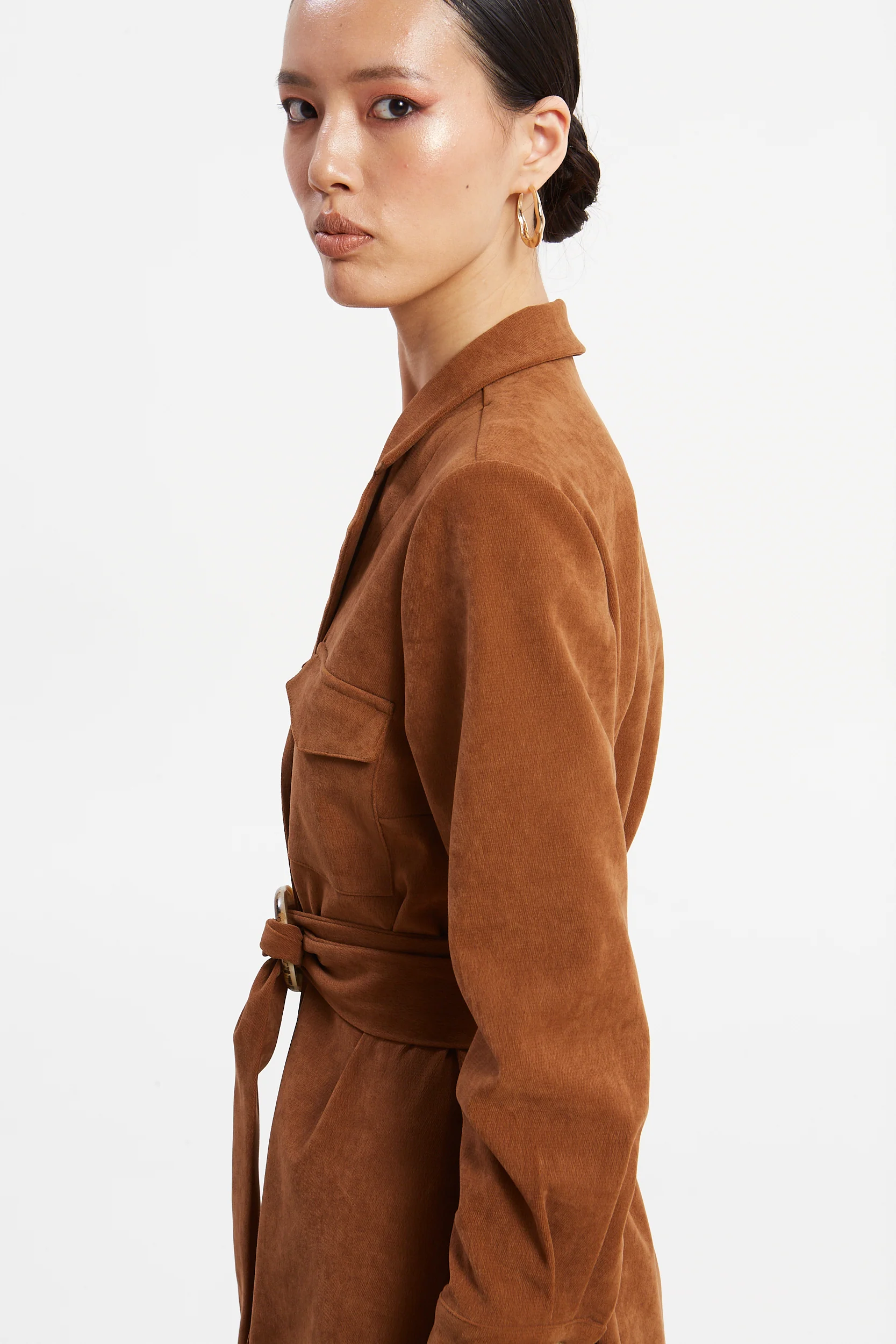 Andrea camel shirtdress - Image 5