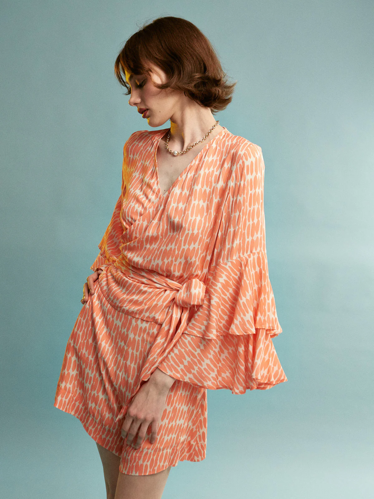 Bianca viscose ruffle sleeve top - Image 5