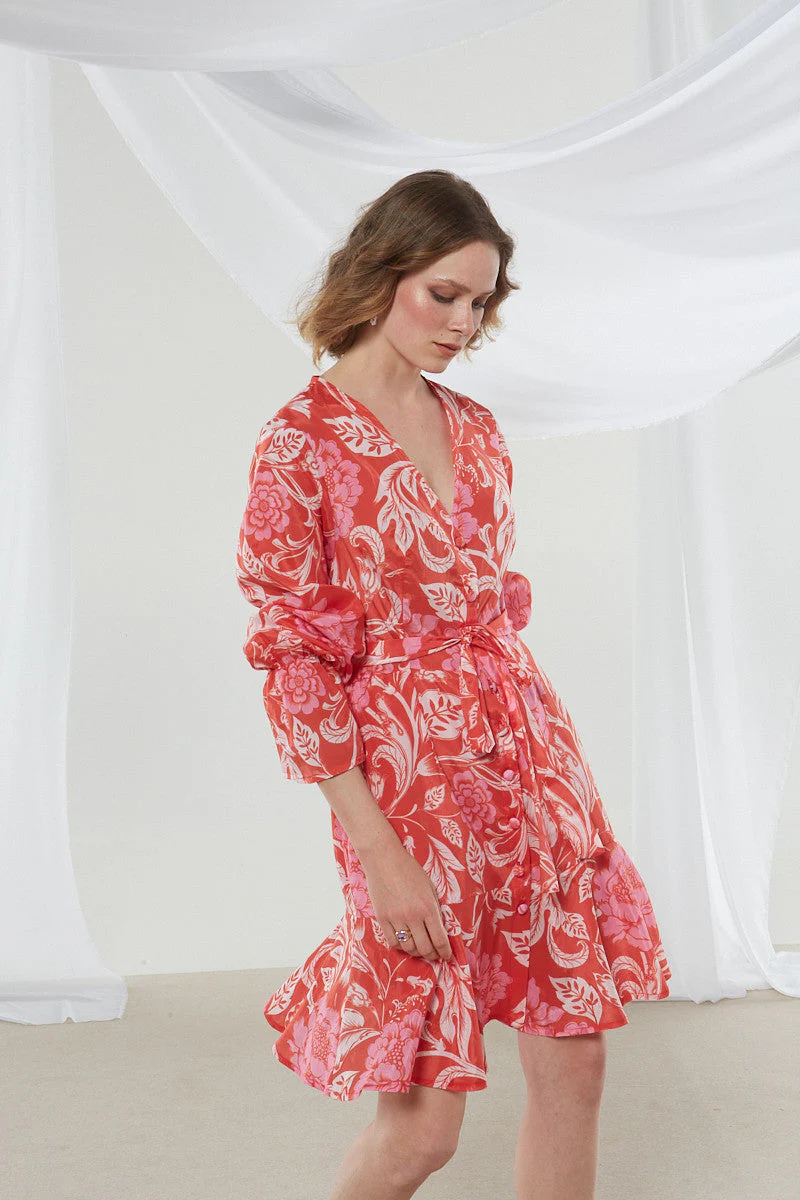 Camellia button mini dress - Image 3
