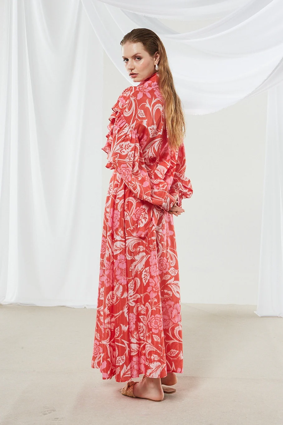 Camellia printed wide skirt - Image 8