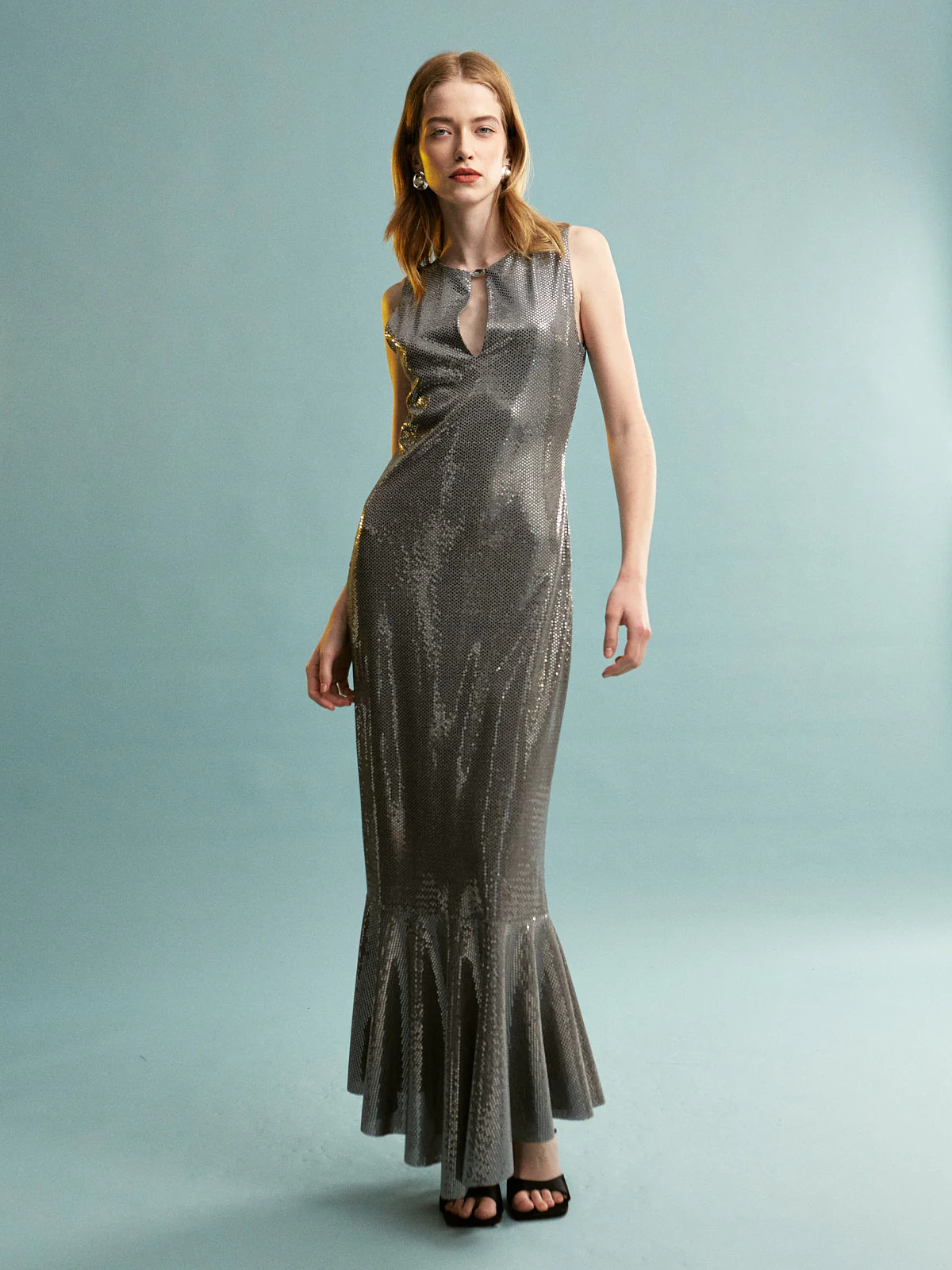 Celia silver maxi dress - Image 5