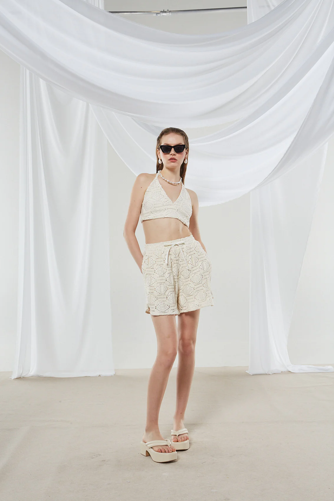 Daphne knitted ecru top - Image 8