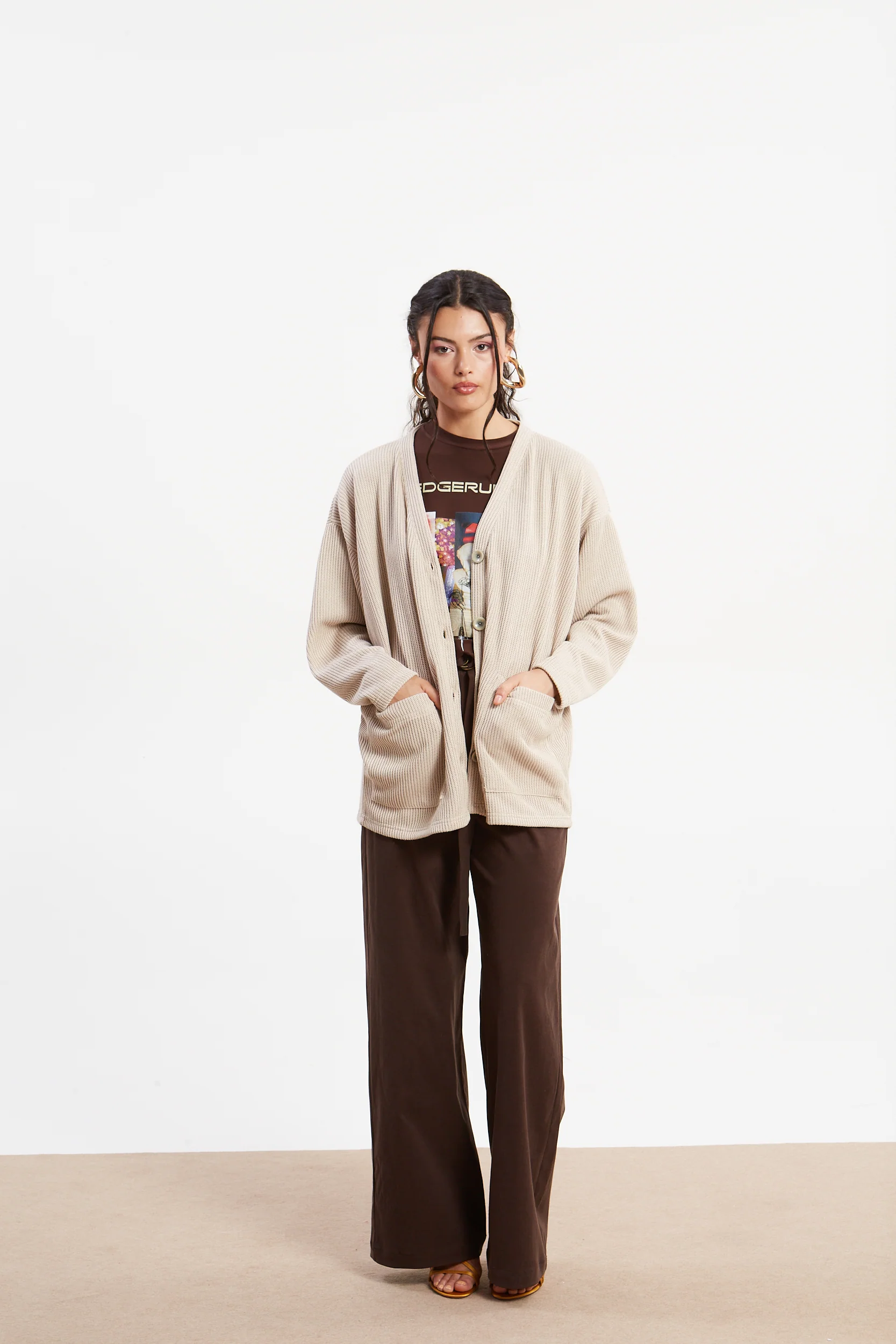 Dorothy knitted ecru cardigan - Image 2