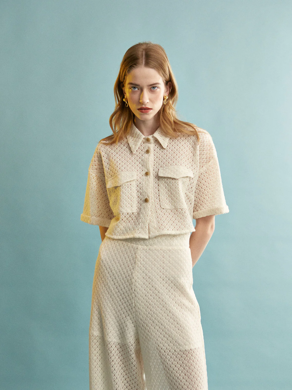 Elisa knitted ecru pants - Image 5