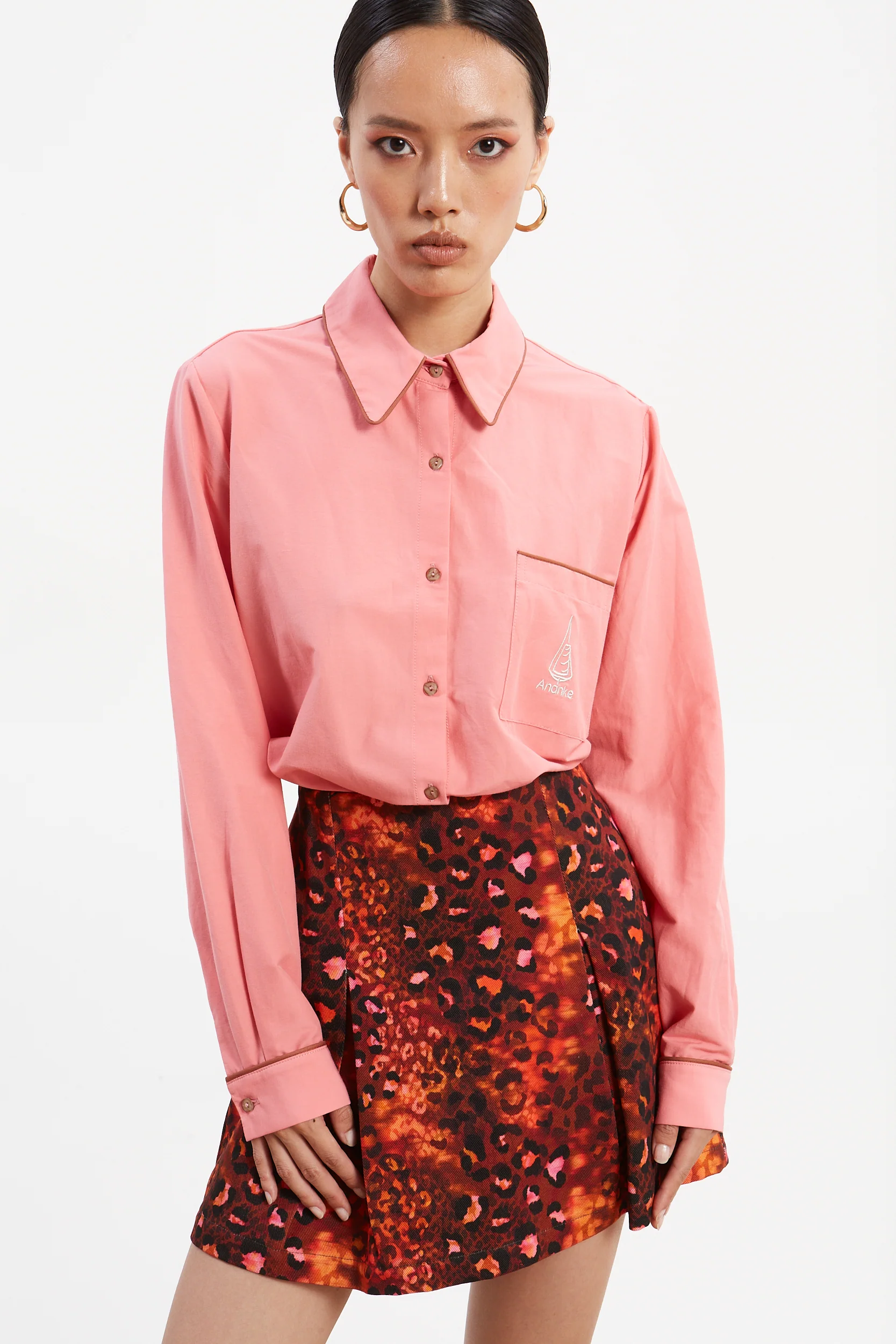 Harriet denim leopard mini skirt - Image 5