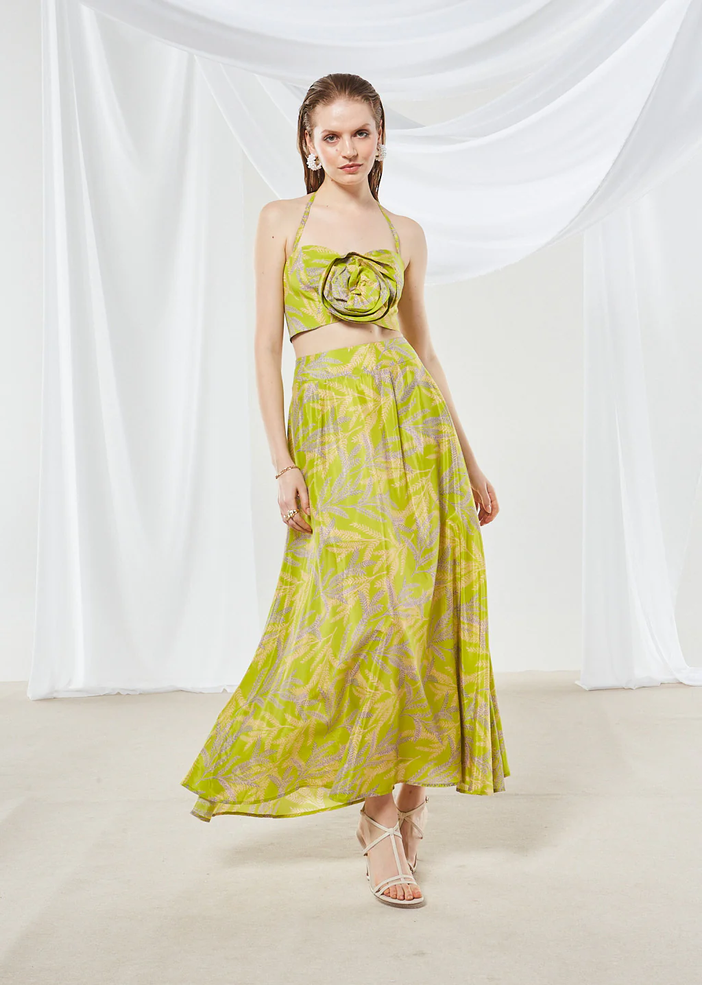 Jasmine printed wide skirt - Image 5