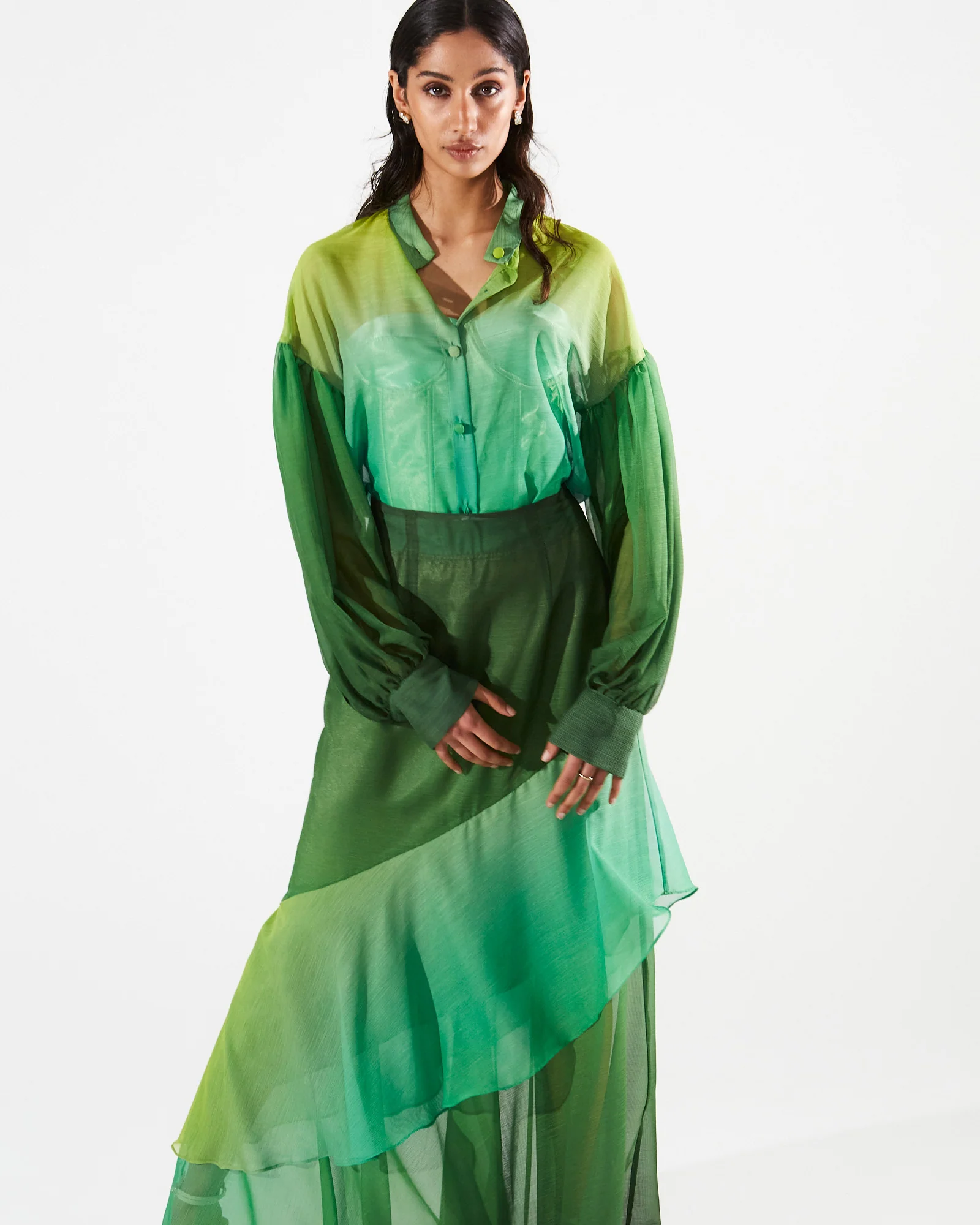 Jolene satin corset green top - Image 4