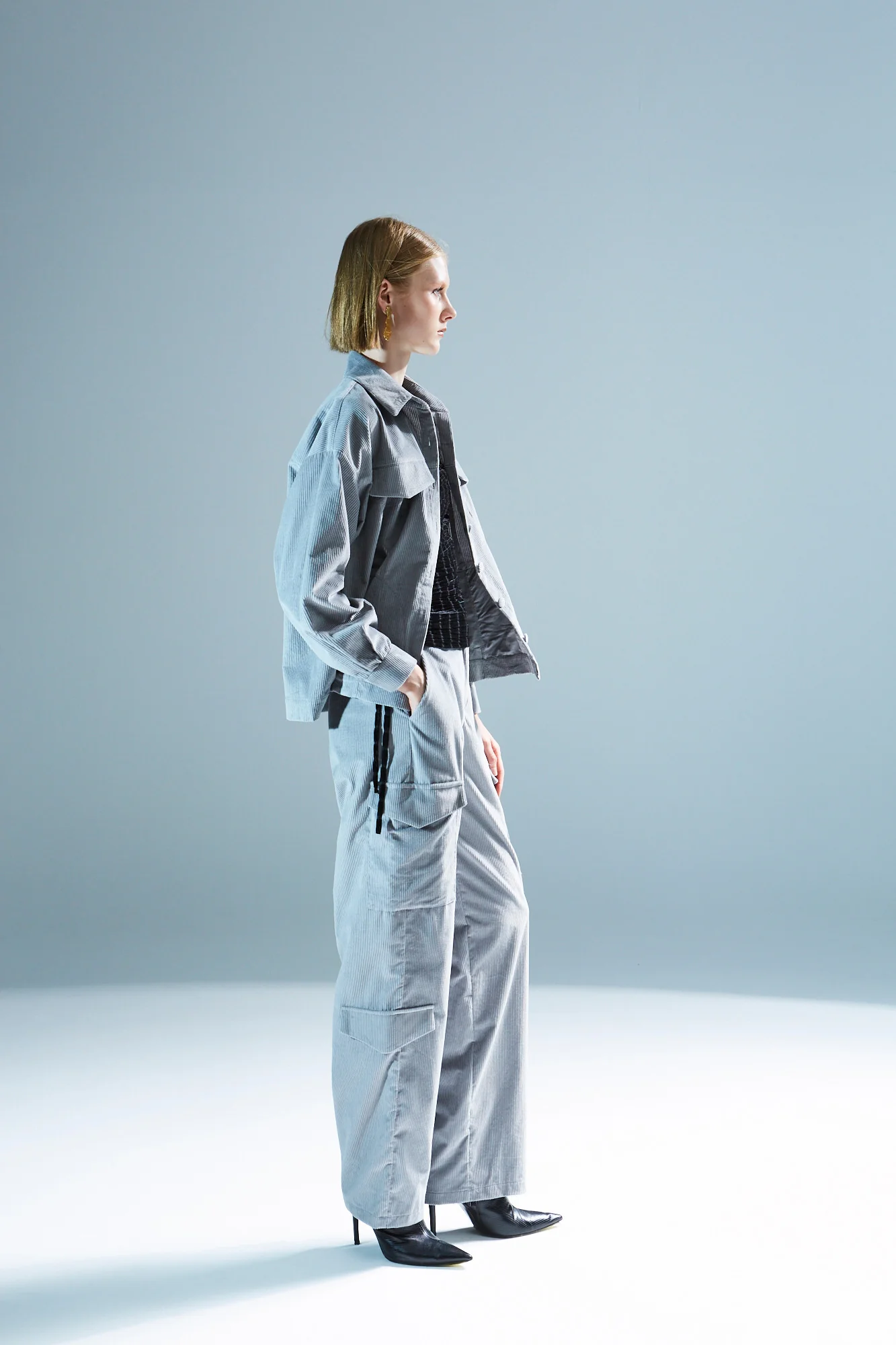 Joyce corduroy grey jacket - Image 5