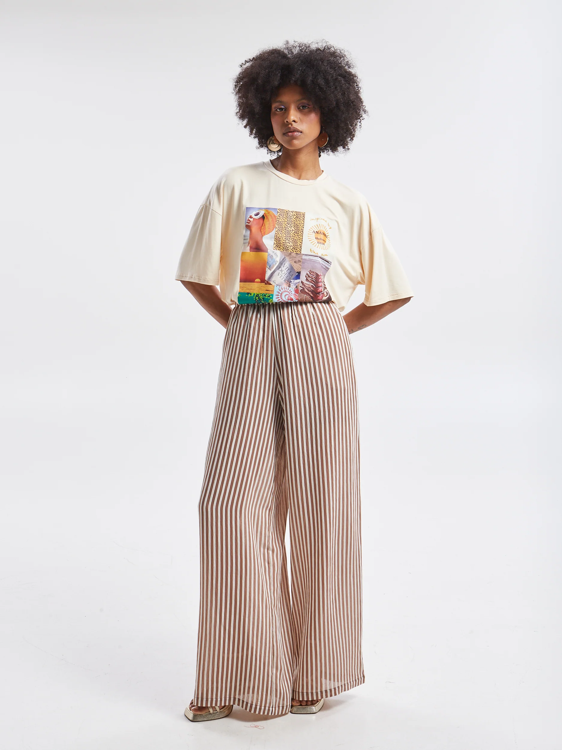 Liora striped brown pants - Image 5