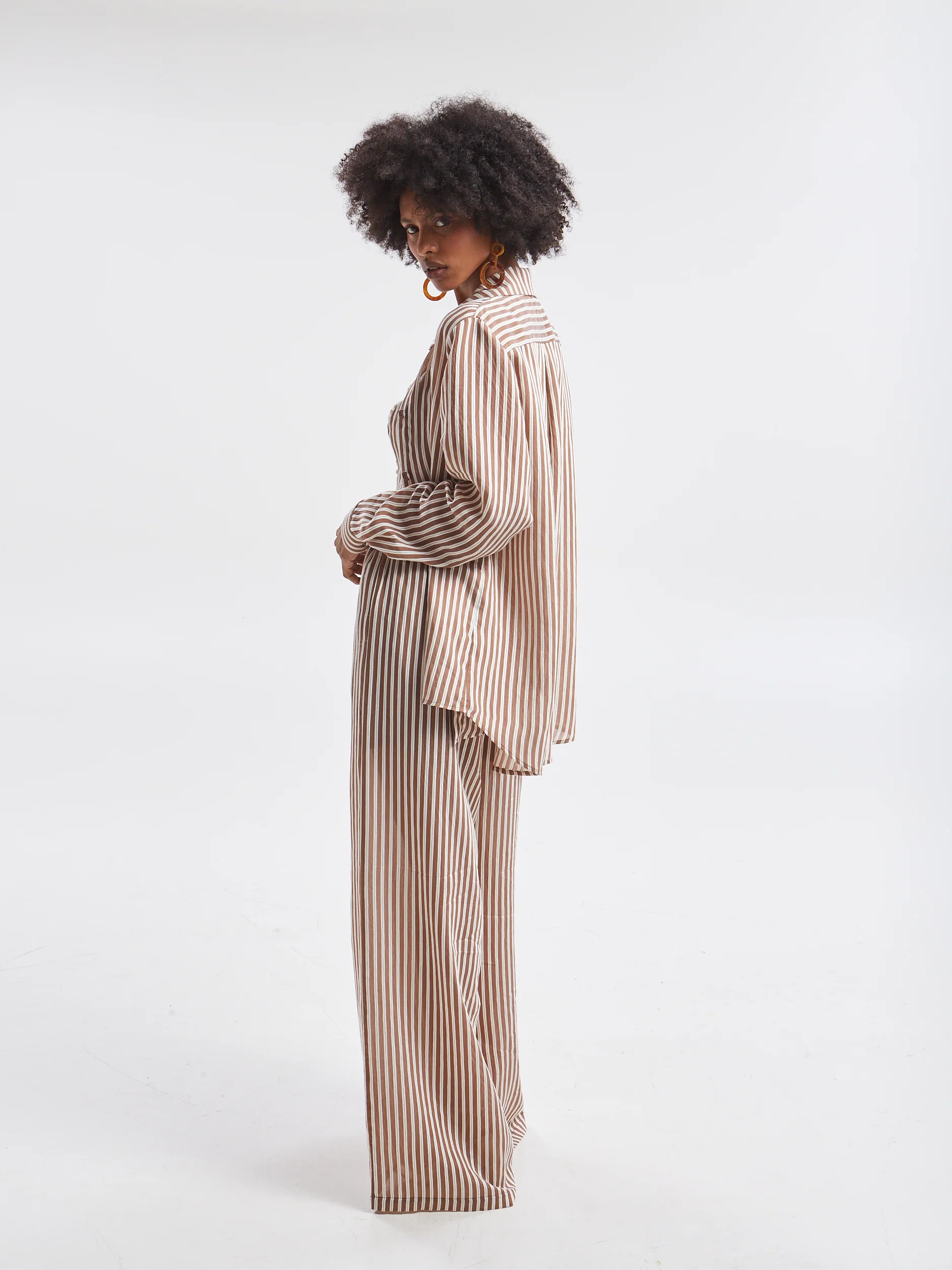 Liora striped brown shirt - Image 6