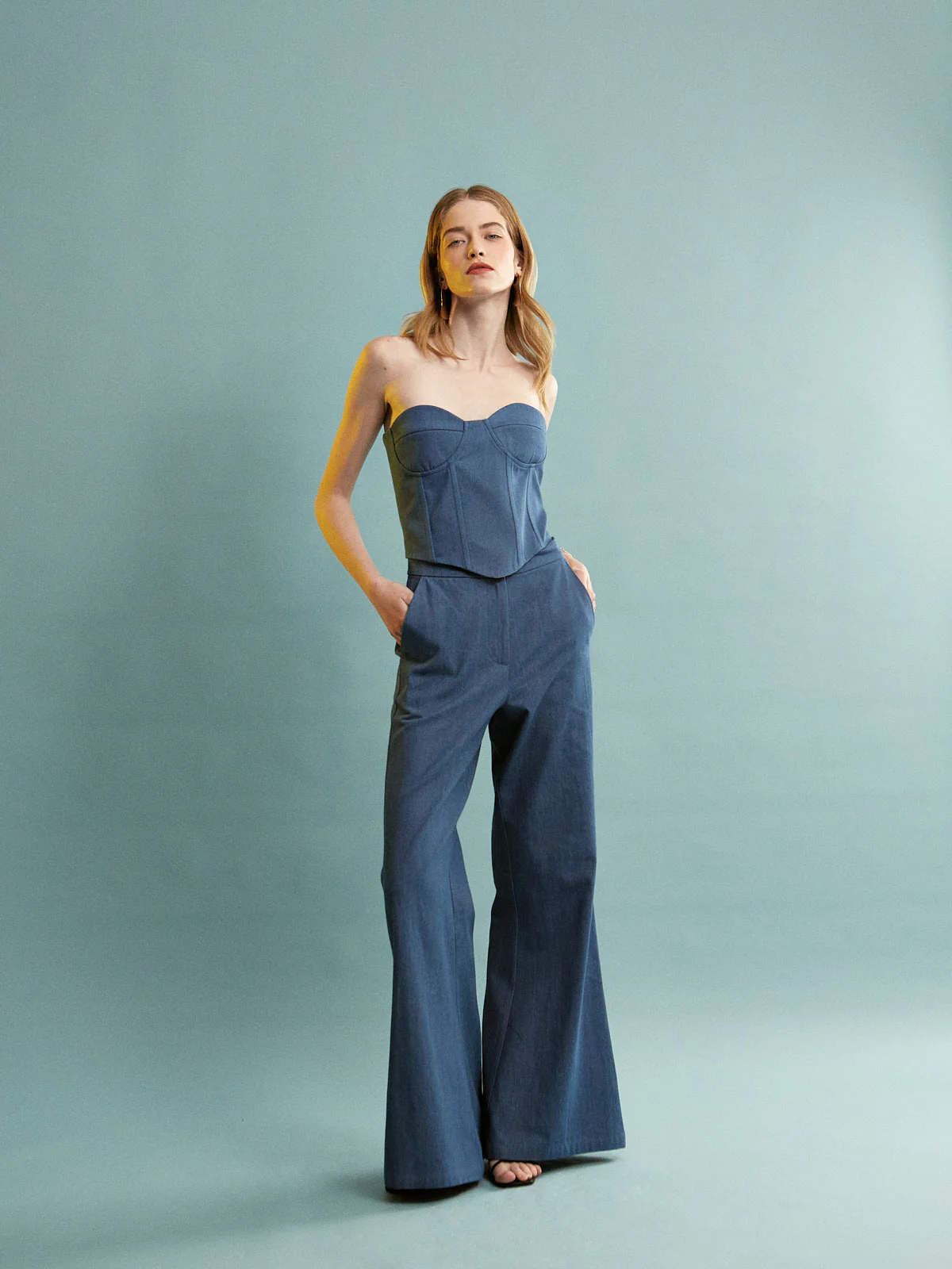 Mabel denim corset top - Image 3