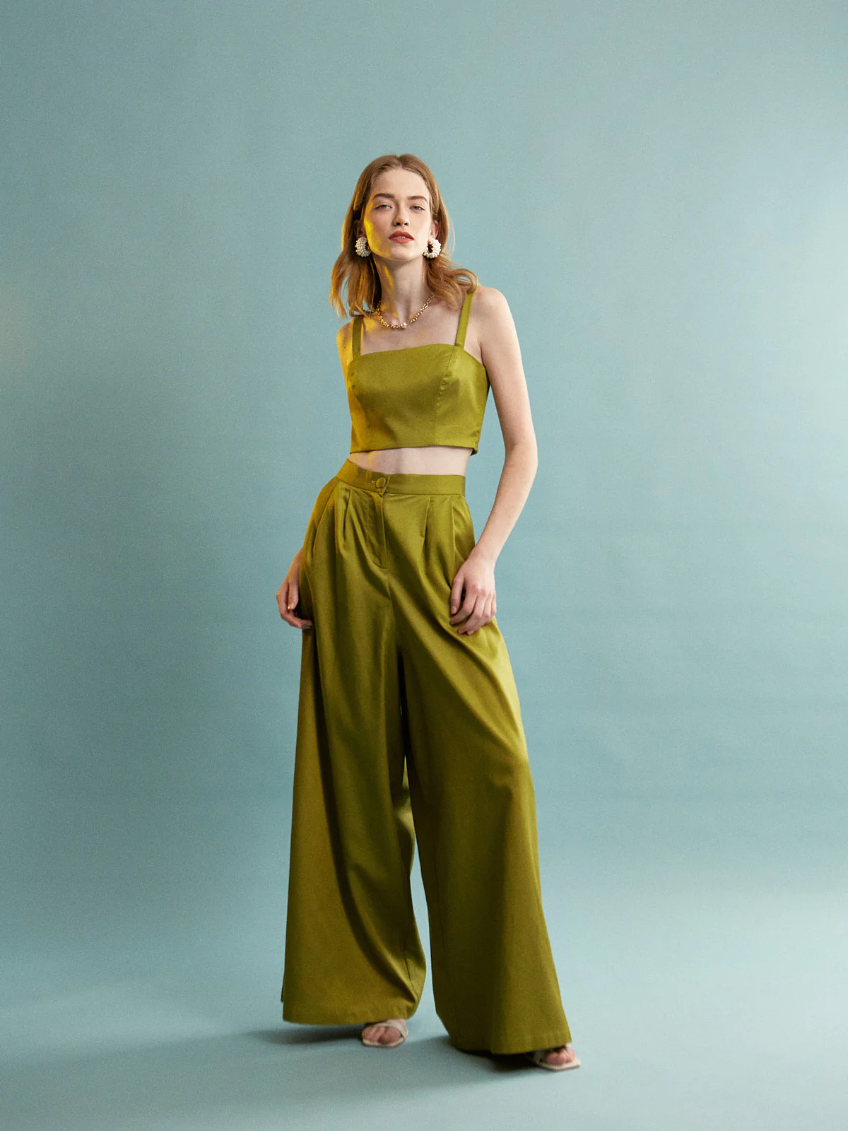 Nadine tencel olive top - Image 3