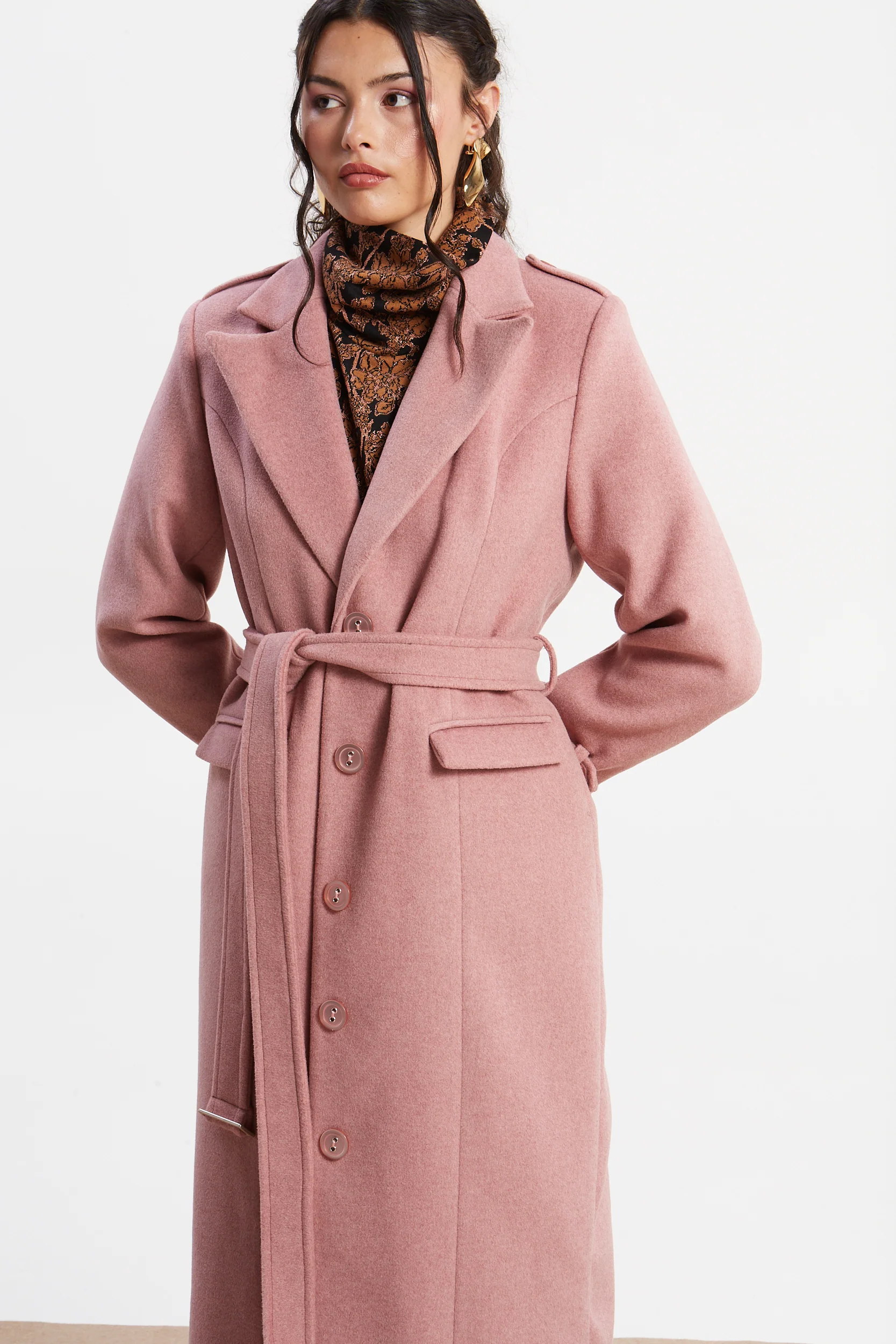 Rosa pink long coat - Image 8